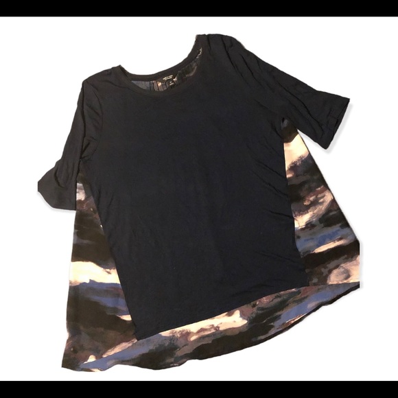 Simply Vera V. Wang black abstract print blouse - Picture 4 of 8
